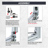 4295 - 15 Series & Ready Tube 2 Hole - Slotted Inside Corner Bracket