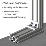 4113 - 10 Series 4 Hole - Wide Inside Corner Bracket
