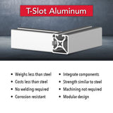 1501-LS - 1.5” X 1.5” Lite Smooth Surface T-Slotted Profile - Single Open T-Slots