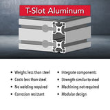 40-4080-Lite - 40mm X 80mm Lite T-Slotted Profile - Six Open T-Slots
