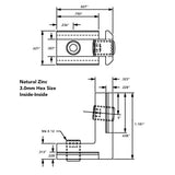 33450 -Hidden Corner Connector: Inside-Inside