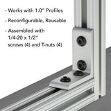 4115 - 10 Series 4 Hole - Tall Inside Corner Bracket