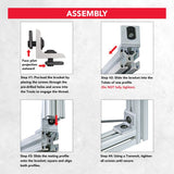 4119-BLACK - 10 Series 2 Hole - Inside Corner Bracket