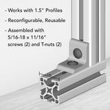 4302 - 15 Series & Ready Tube 2 Hole - Inside Corner Bracket