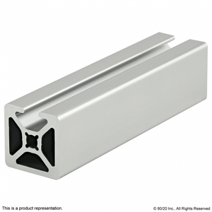 1001-S - 1” X 1” Smooth Surface T-Slotted Profile - Single Open T-Slot
