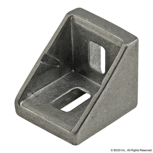 14061 - 10 & 25 Series 2 Hole - 18mm Slotted Inside Corner Bracket with Dual Support
