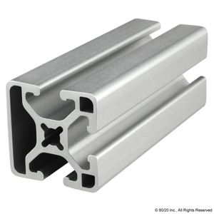 1503-LS - 1.5” X 1.5” Lite Smooth Surface T-Slotted Profile - Three Adjacent Open T-Slots
