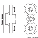 2751 - 10 Series Dual Roller Wheel Bracket Assembly