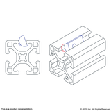 3923 - 10 Series 1/4-20 Roll-In T-Nut w/Ball Spring